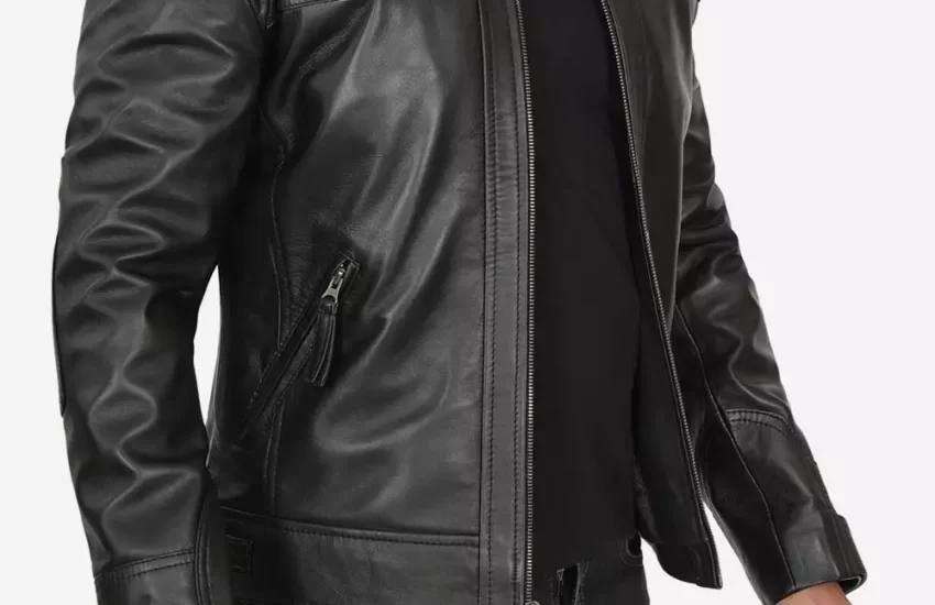Men's Quilted Leather Jacket