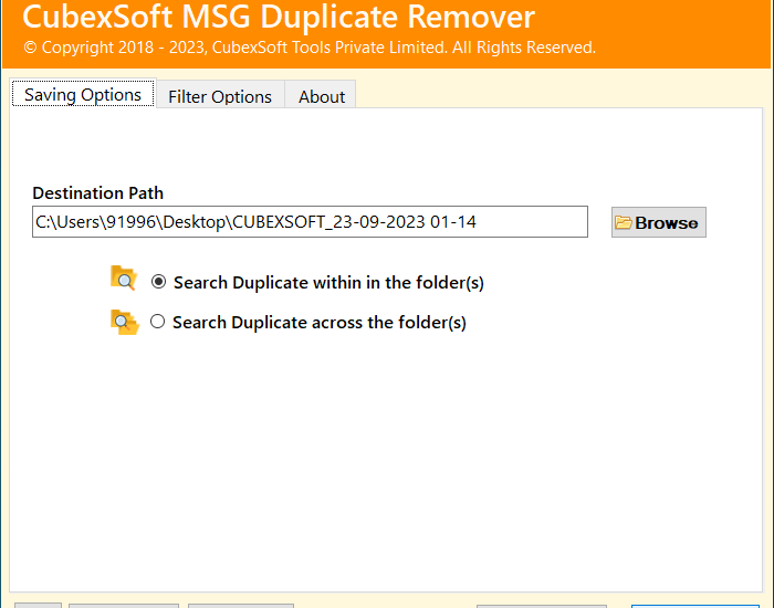 remove duplicates from a msg file