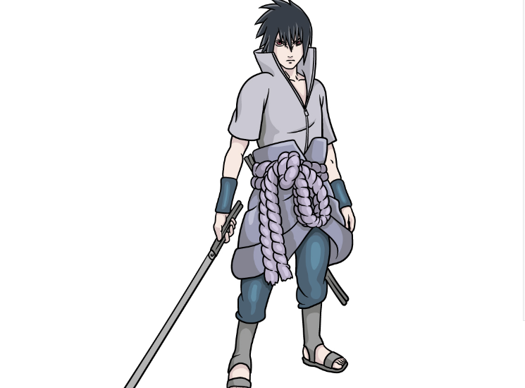How to draw a Sasuke