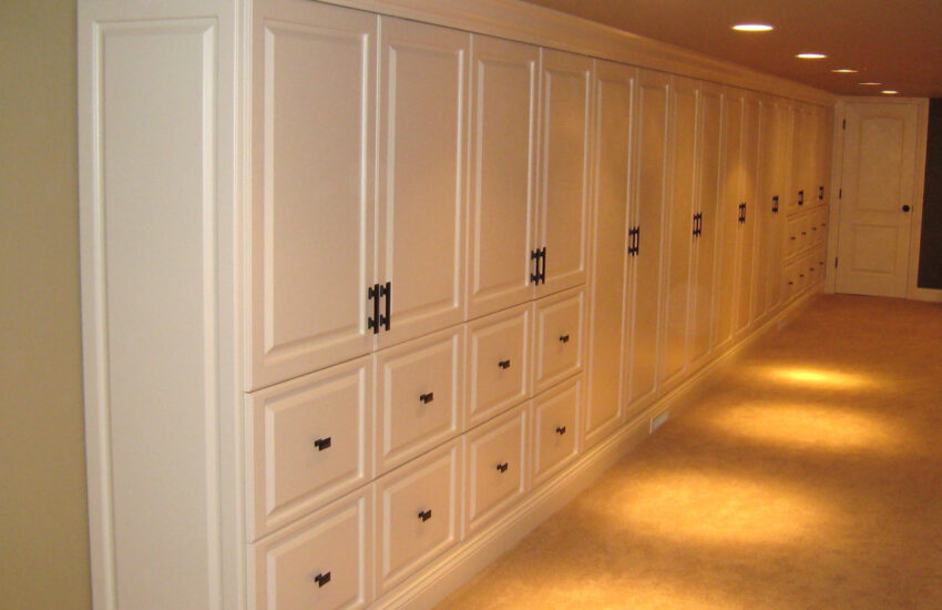 Basement Built-In Storage Cabinets